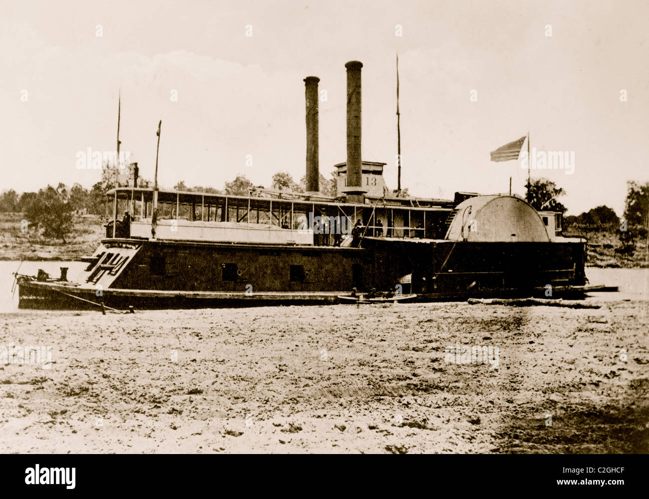 Parc de la rivière Mississippi--États-Unis gunboat Fort Hindman Banque D'Images