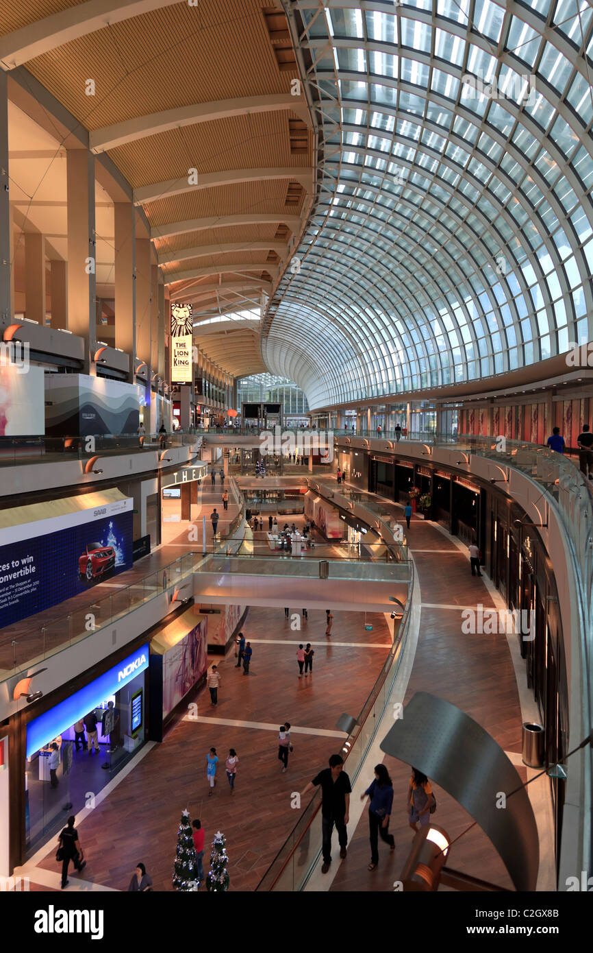 Singapour, Marina Bay Sands Shopping Mall Banque D'Images