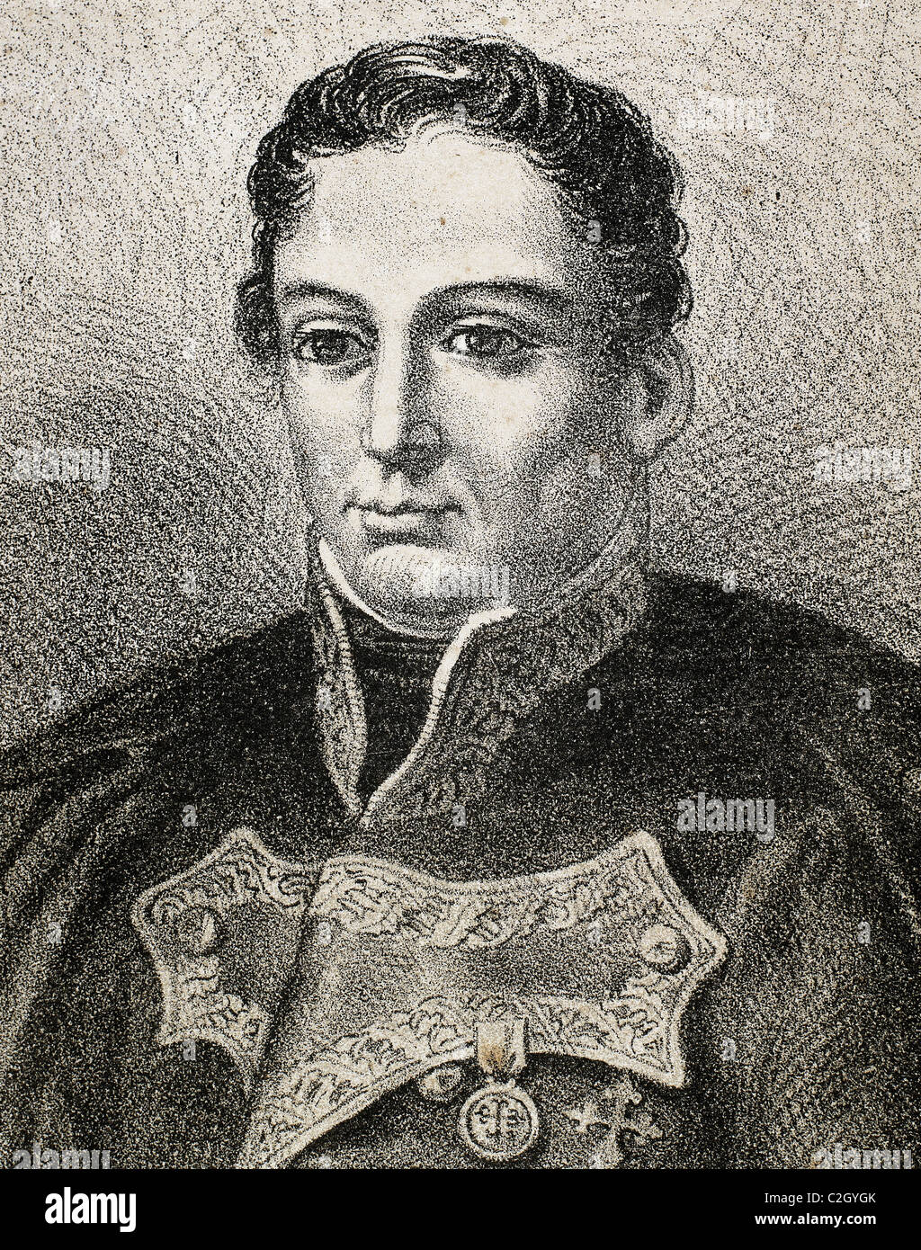 Alvarez de Castro, Mariano (1749-1810). Officier de l'armée espagnole. Banque D'Images