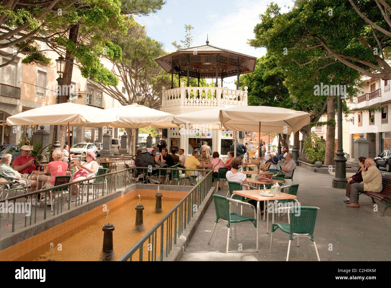 Café de la rue Canaries Banque D'Images