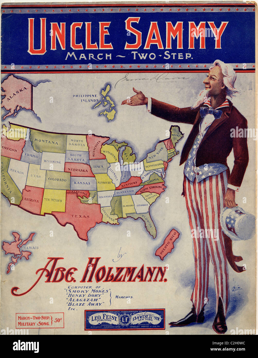 Oncle Sammy & Mars Étape deux Banque D'Images