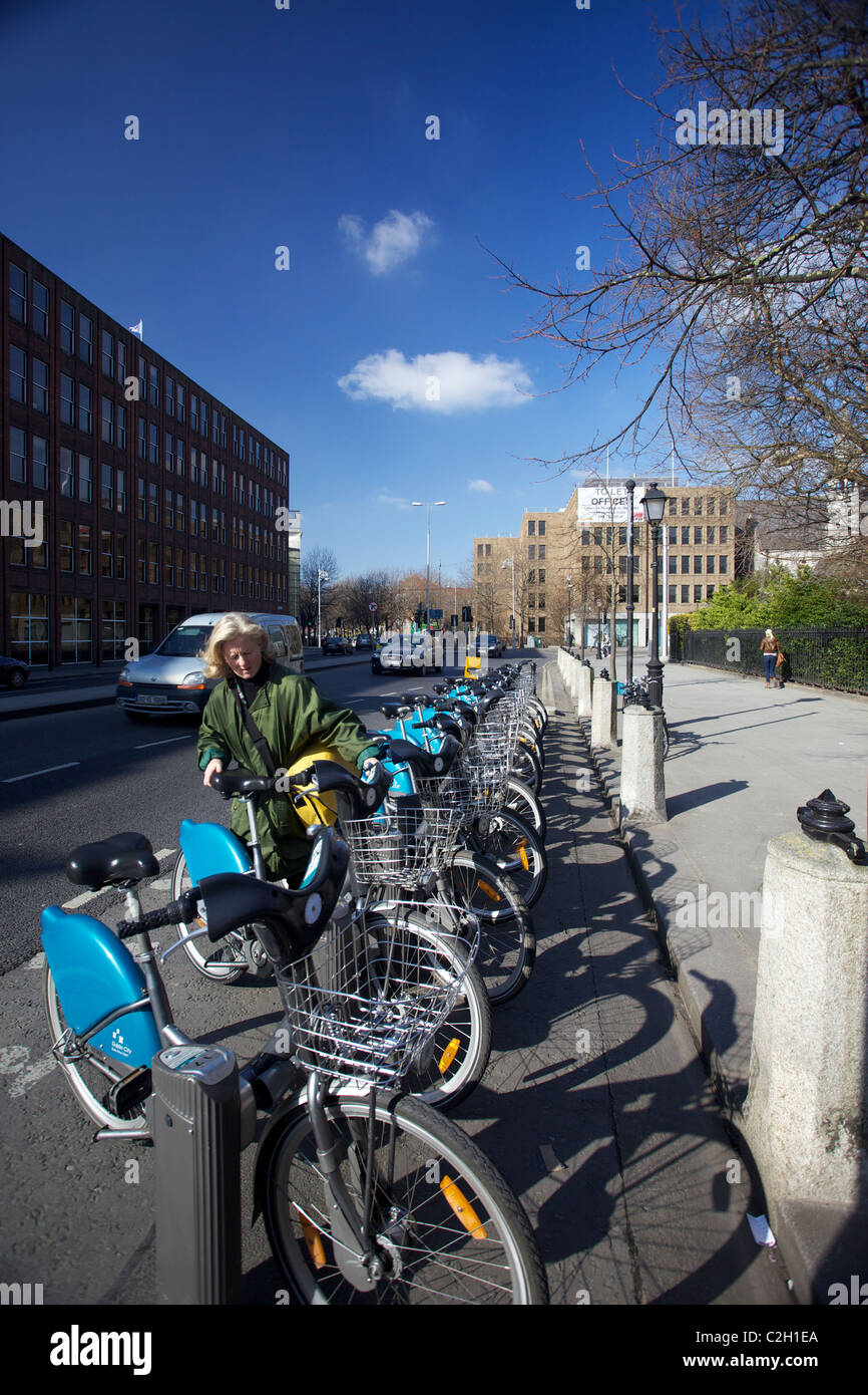 Dublin Bikes, initiative de transport Banque D'Images