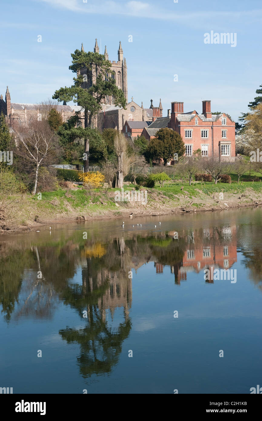 Rivière Wye à Hereford Banque D'Images