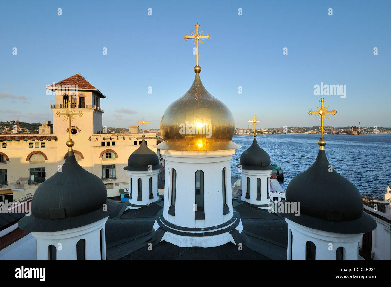La Havane. Cuba. Habana Vieja / La Vieille Havane. Notre Dame de Kazan Église orthodoxe russe. Banque D'Images