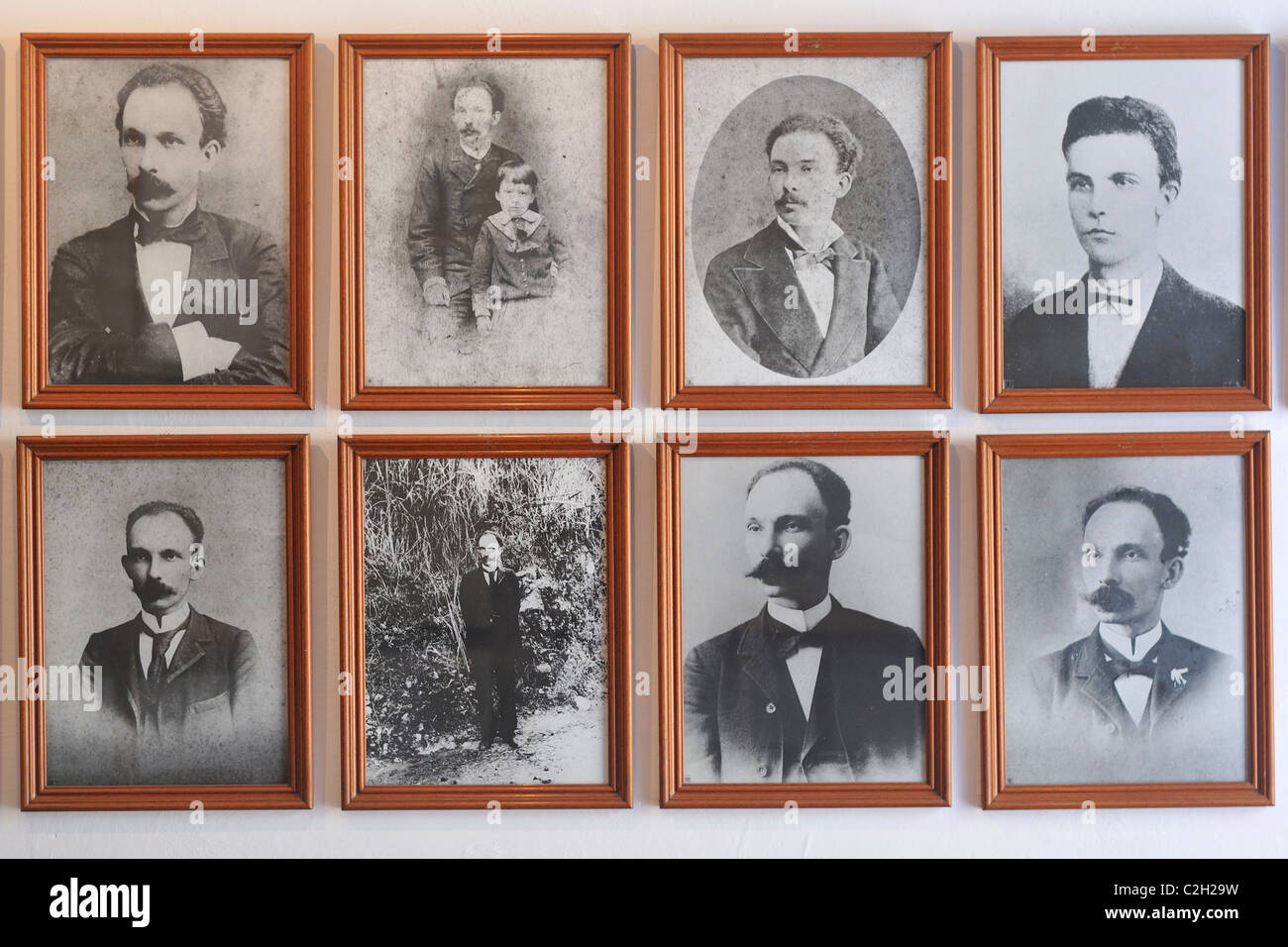 La Havane. Cuba. Portraits de José Marti, Maison natale de José Marti / naissance de José Marti, Habana Vieja / La Vieille Havane. Banque D'Images