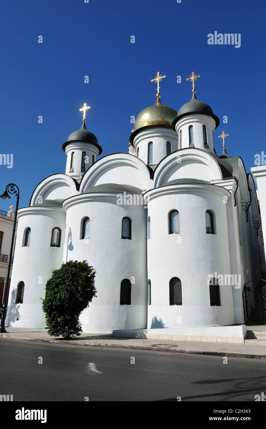 La Havane. Cuba. Habana Vieja / La Vieille Havane. Notre Dame de Kazan Église orthodoxe russe. Banque D'Images