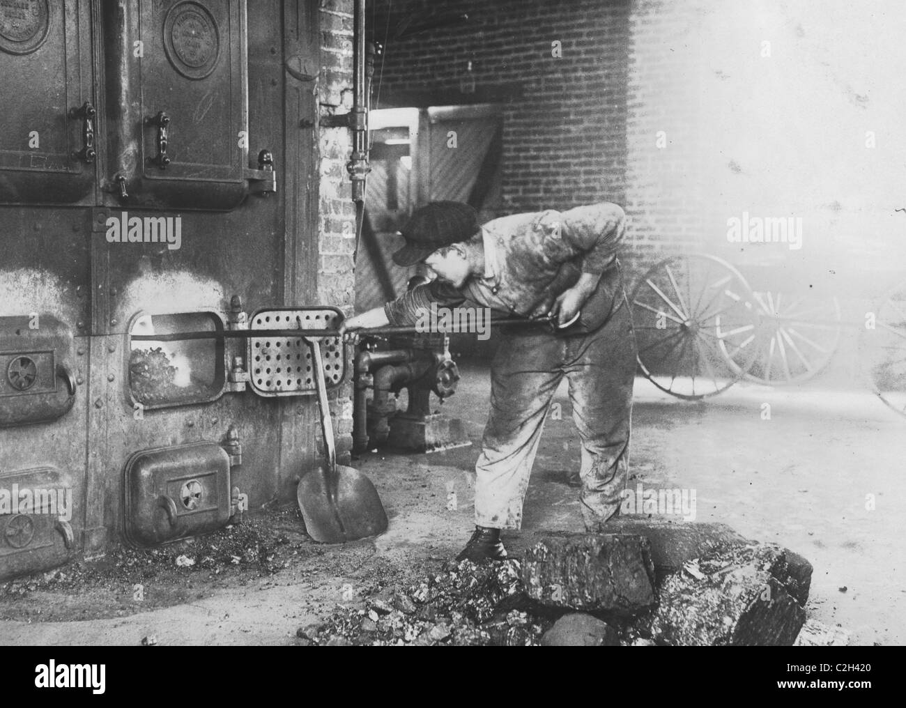Alimenter le four en la puissance interne. Pauls Valley École de formation. Banque D'Images