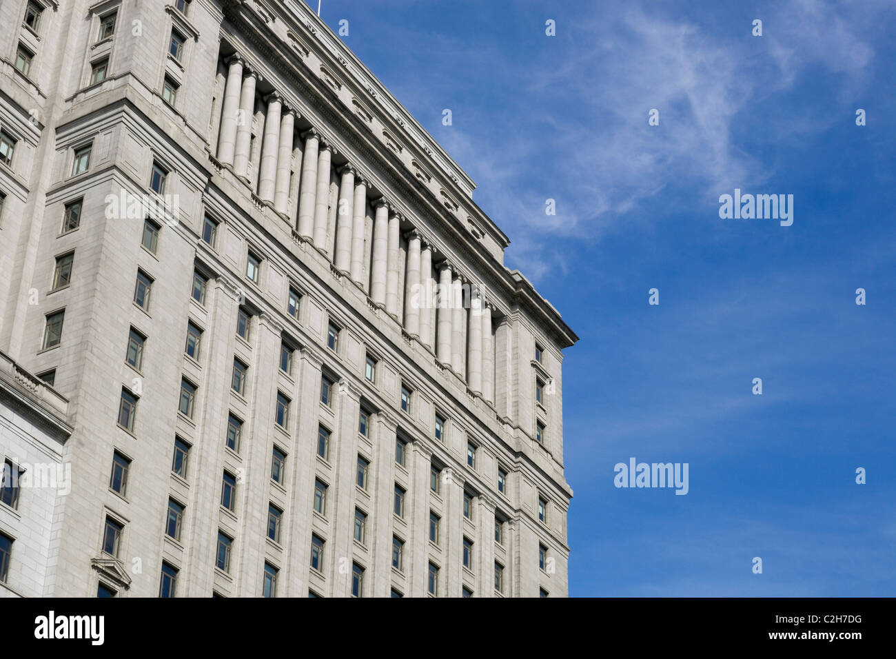 Montréal, Québec, Canada ; des détails architecturaux de l'Édifice Sunlife Banque D'Images