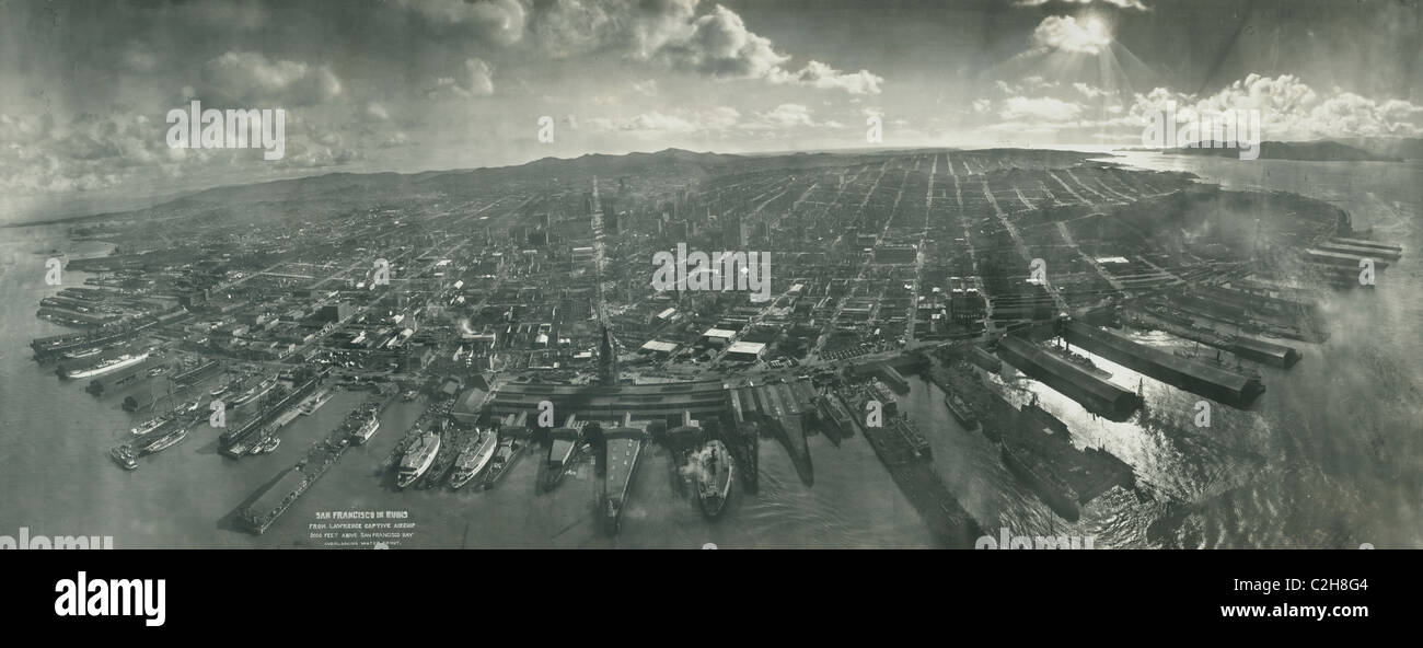 San Francisco - San Francisco en ruines après le séisme Banque D'Images