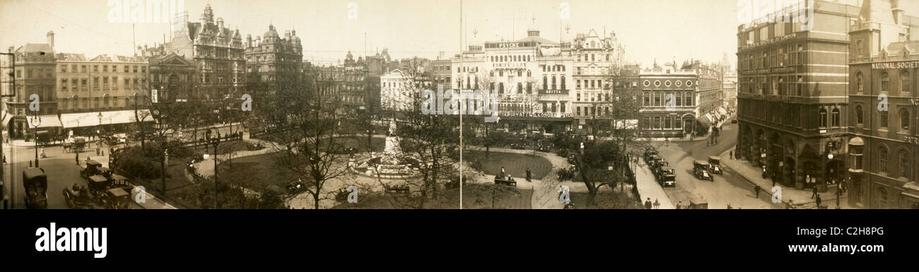 Vue panoramique sur Leicester Square, Londres. Banque D'Images