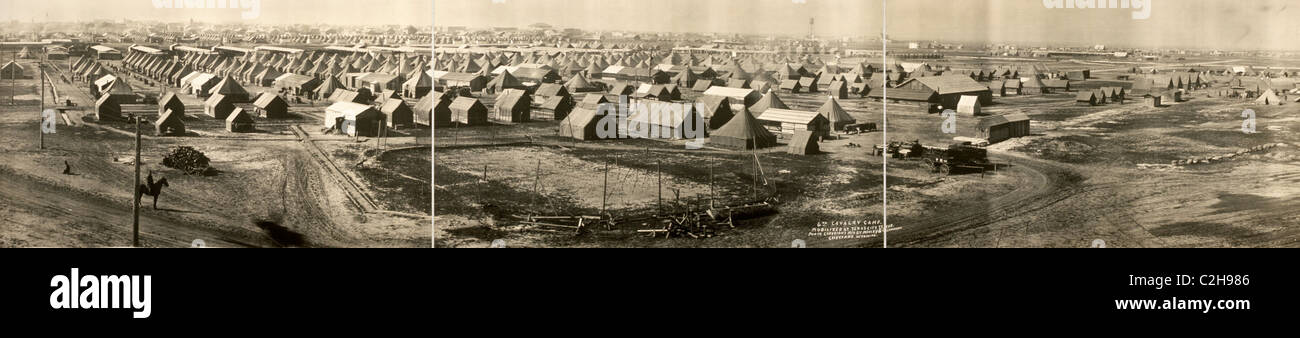 6ème camp de cavalerie, mobilisée à Texas City, Texas Banque D'Images