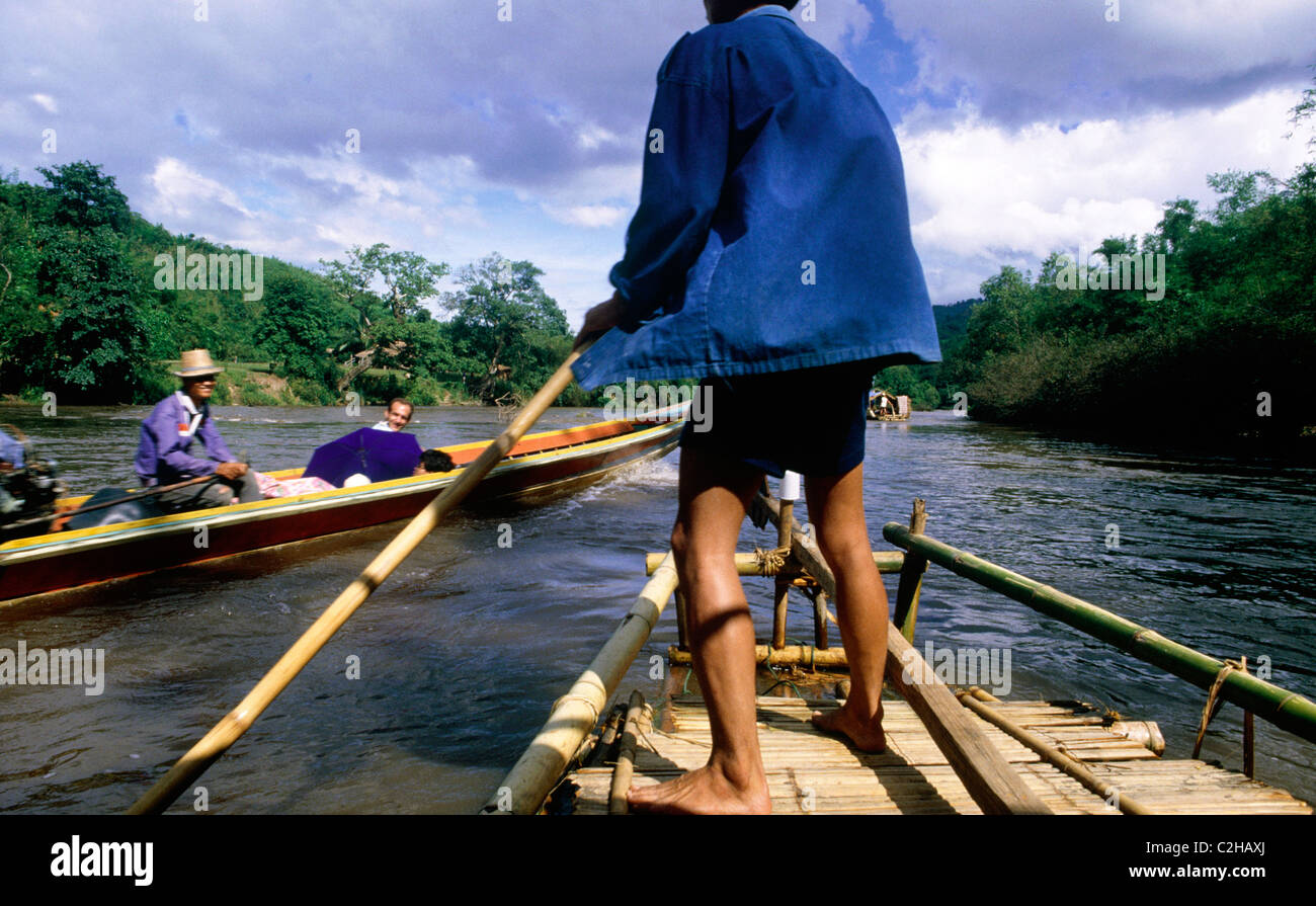 Thaïlande du nord de la rivière Mae Kok Banque D'Images