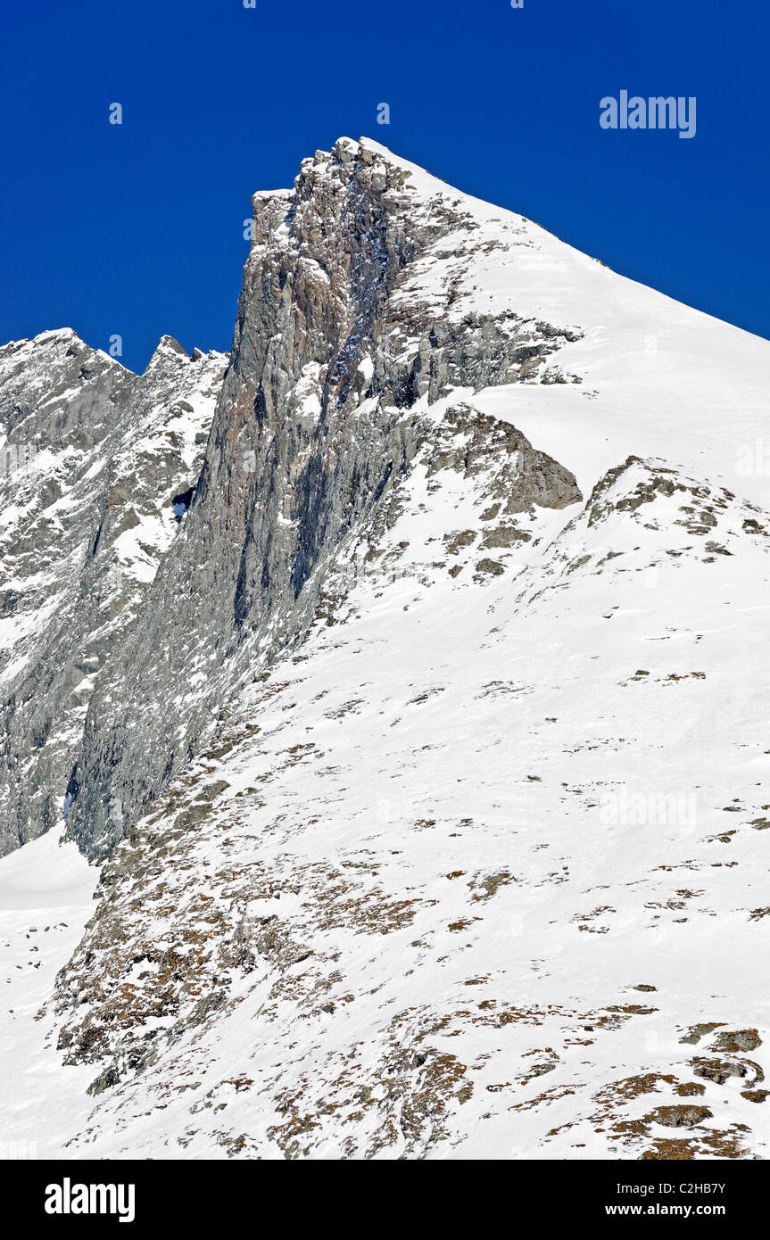 La Bessanesse au-dessus du refuge d'Averole, dans la Haute Maurienne, en France. Banque D'Images
