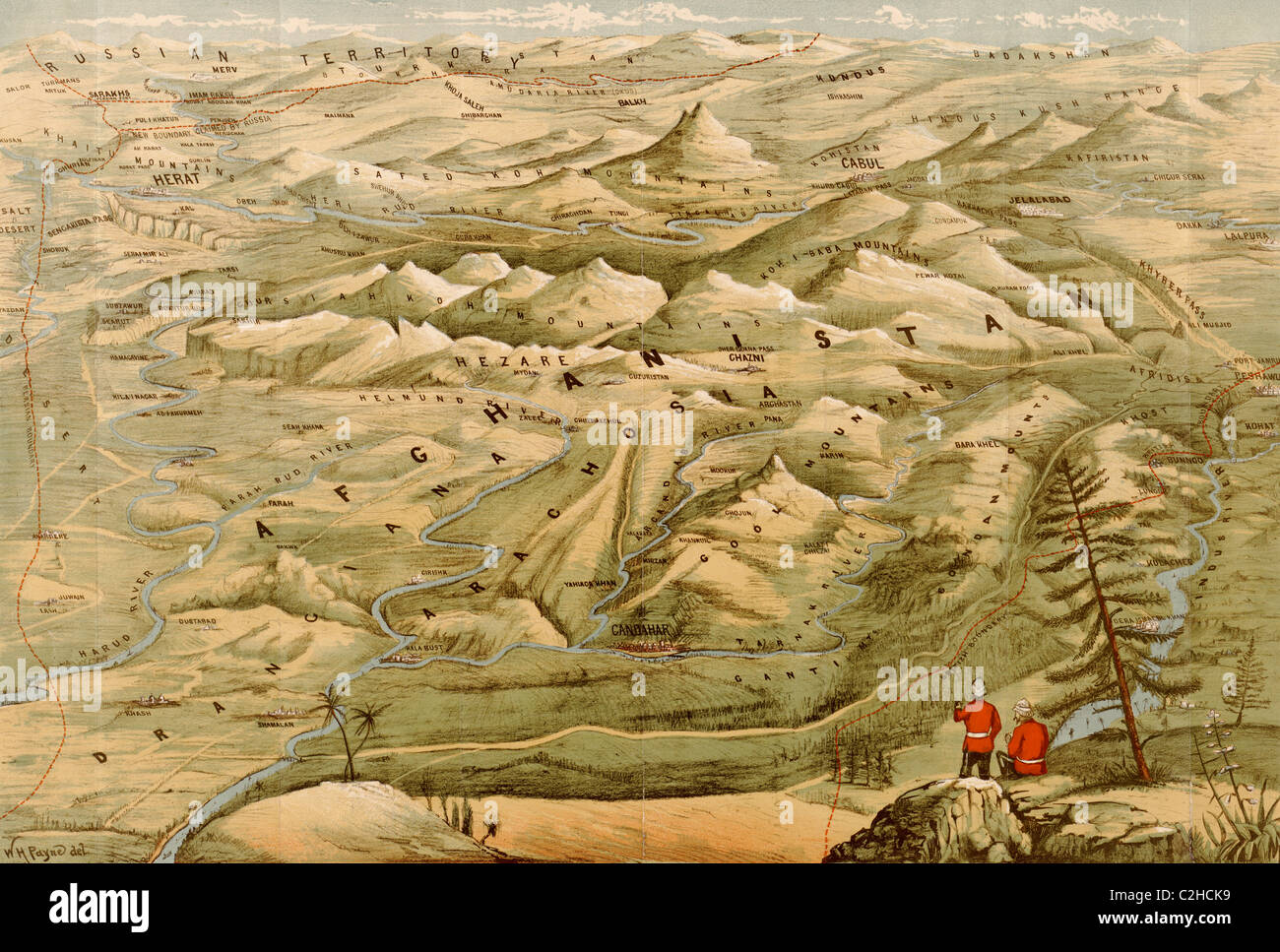 L'Afghanistan et les approches de l'Inde Banque D'Images