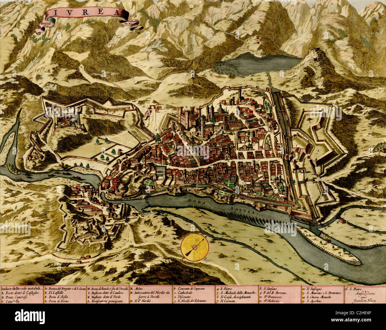 Ivrea près de Turin - 1700 Banque D'Images