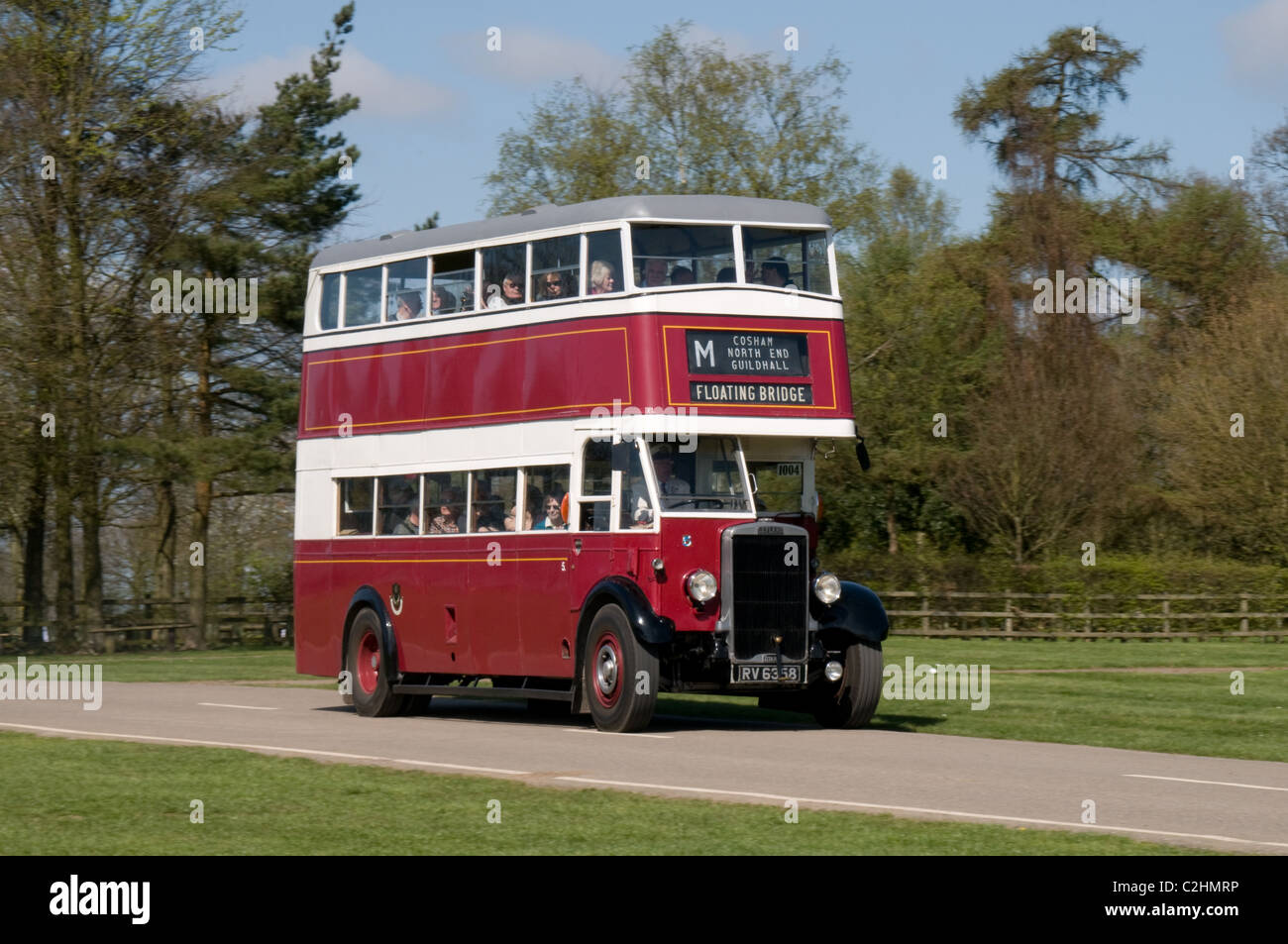 Préserver un Leyland Titan TD4 avec English Electric carrosserie lors d'un événement à célébrer 100 ans d'une compagnie d'autobus Banque D'Images