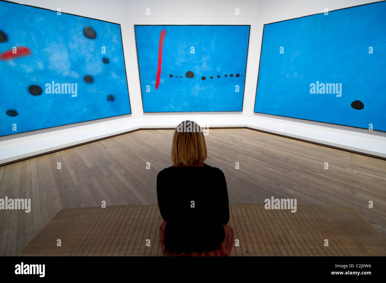 Le Joan Miro, échelle d'échapper à l'exposition à la Tate Modern. Elle est conjointement organisée par Matthew Gale et Marko Daniel Banque D'Images