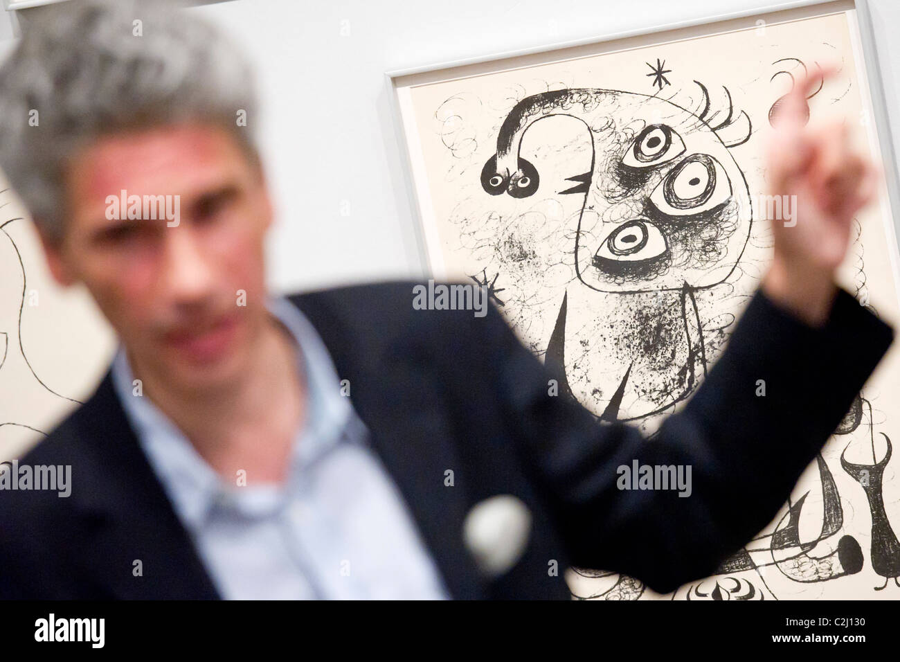 Le Joan Miro, échelle d'échapper à l'exposition à la Tate Modern. Elle est conjointement organisée par Matthew Gale et Marko Daniel Banque D'Images