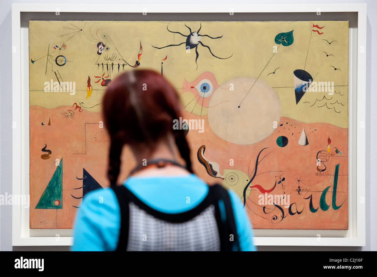 Le Joan Miro, échelle d'échapper à l'exposition à la Tate Modern. Elle est conjointement organisée par Matthew Gale et Marko Daniel Banque D'Images