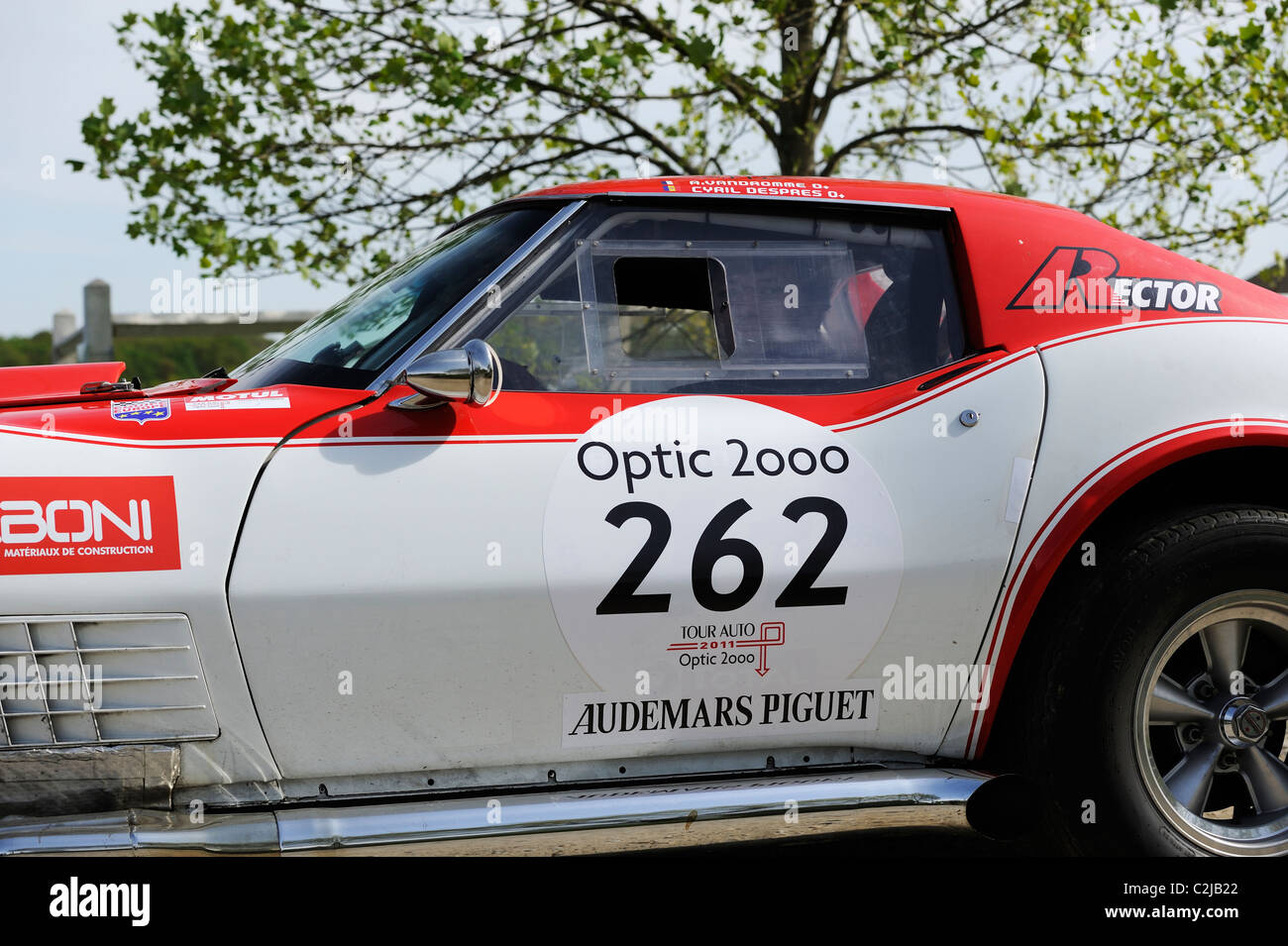 Stock photo d'une 1971 Chevrolet Corvette dans le tour auto optic 2000 en 2011. Banque D'Images