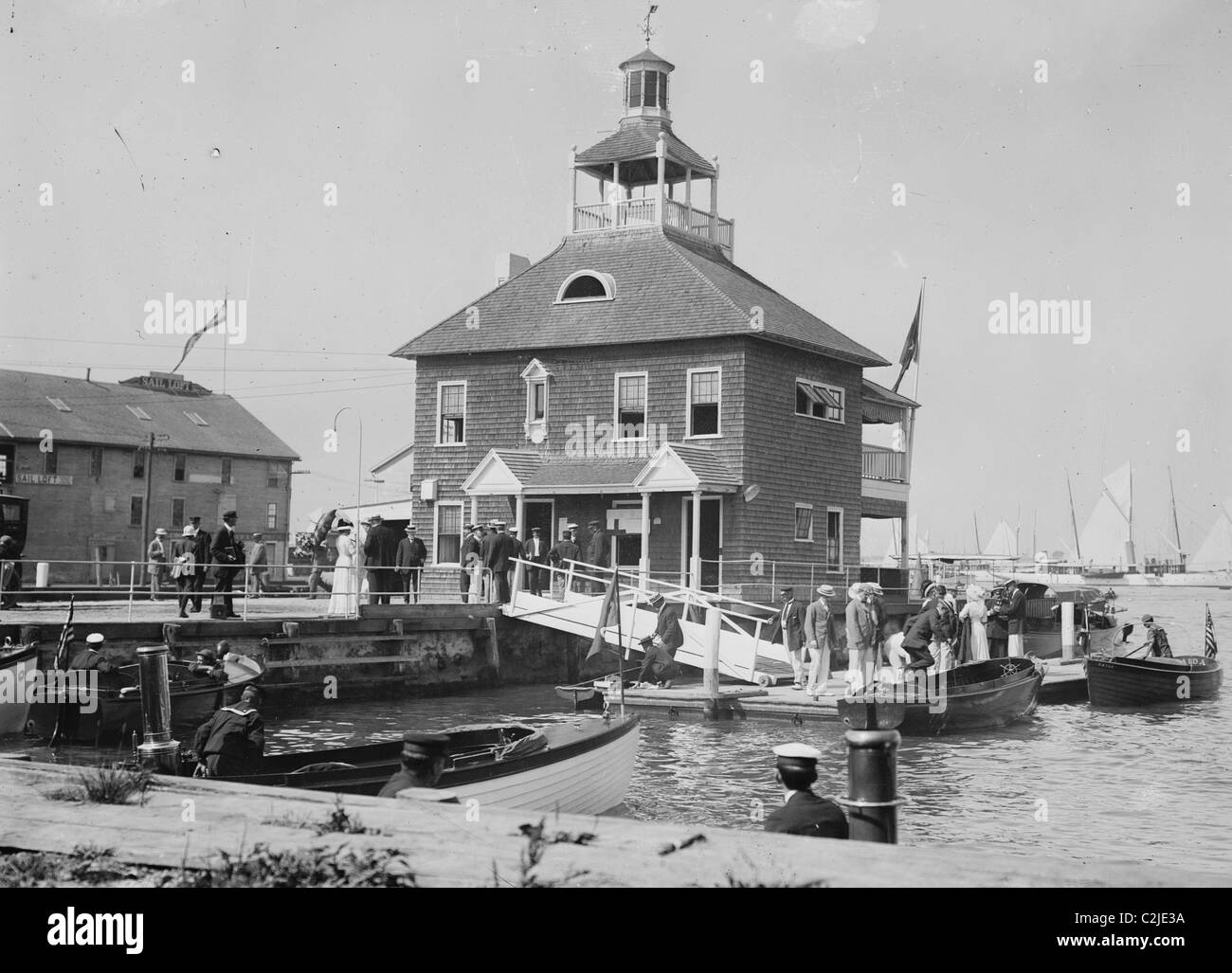 New York Yacht Club, à l'atterrissage à Newport, Rhode Island Banque D'Images