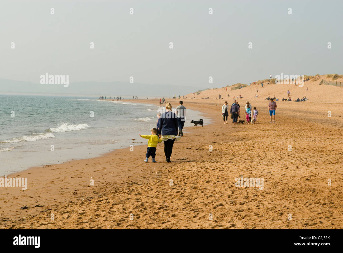 Plage d'Exmouth Devon, Angleterre Royaume-uni 2010 Banque D'Images