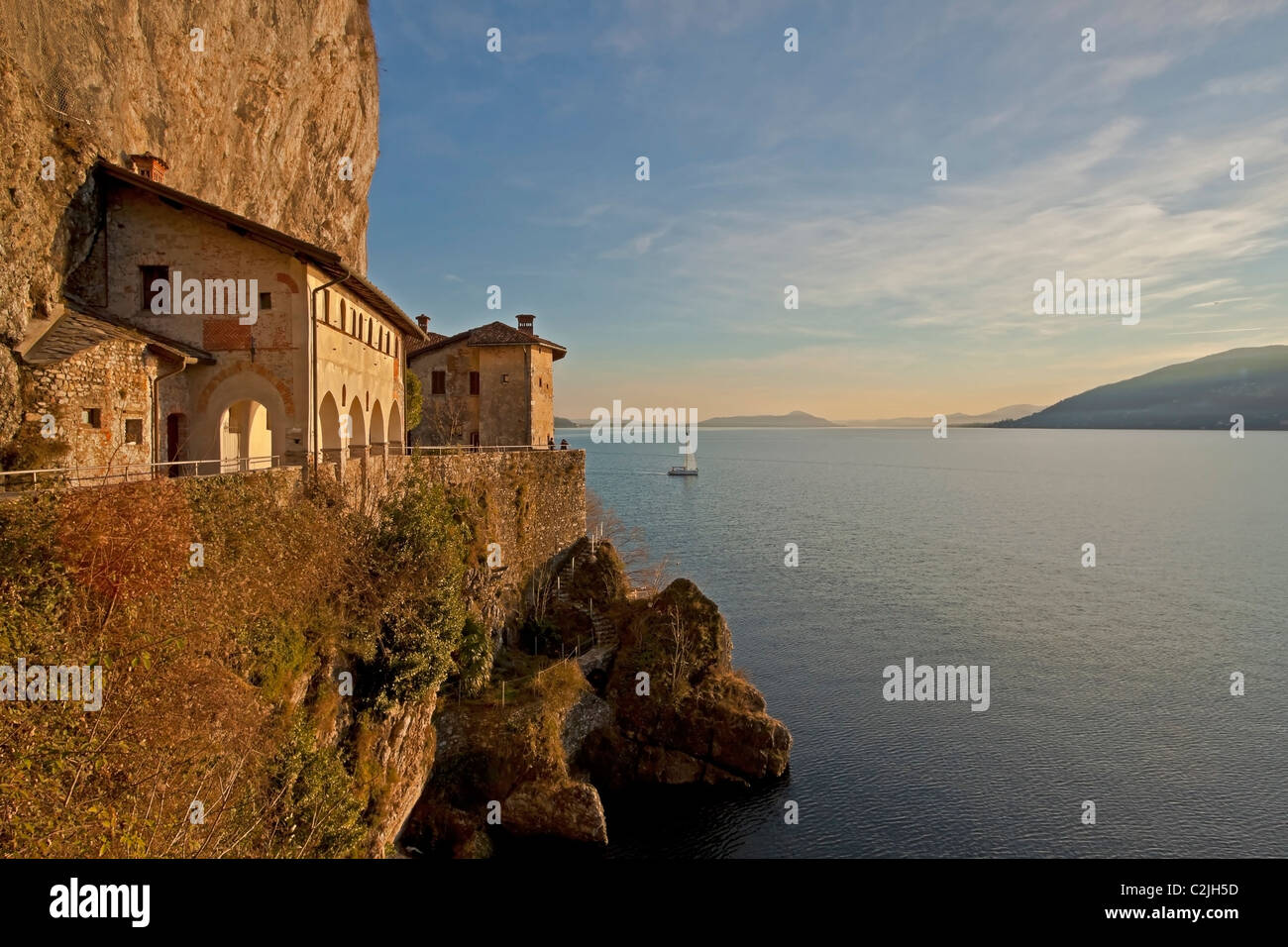 Santa Catarina del Sasso en Italie, Lac Majeur Banque D'Images