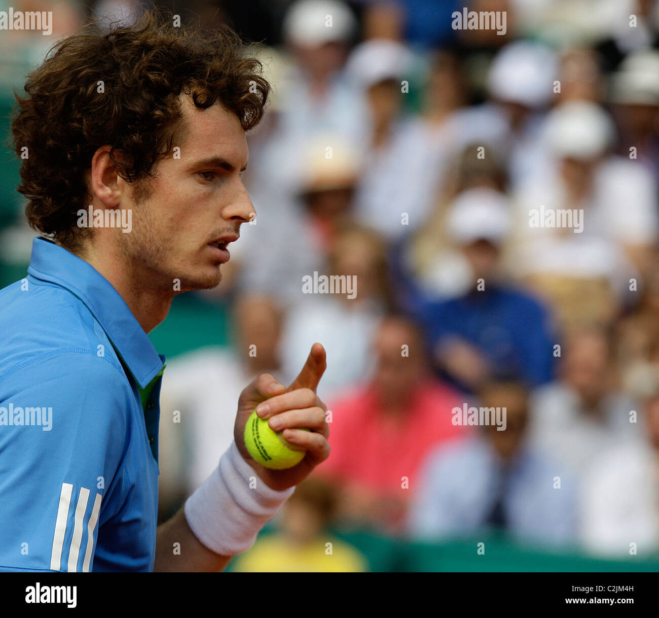 Andy Murray (GBR) dans son match contre Gilles Simon (FRA) Banque D'Images