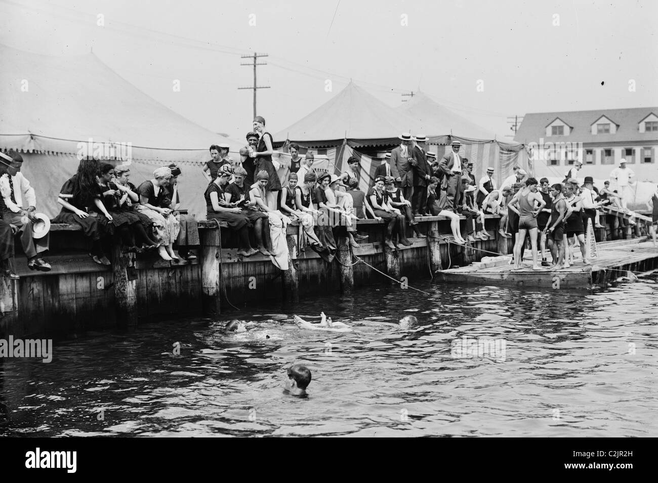 Coney Island Swimming Carnival Banque D'Images