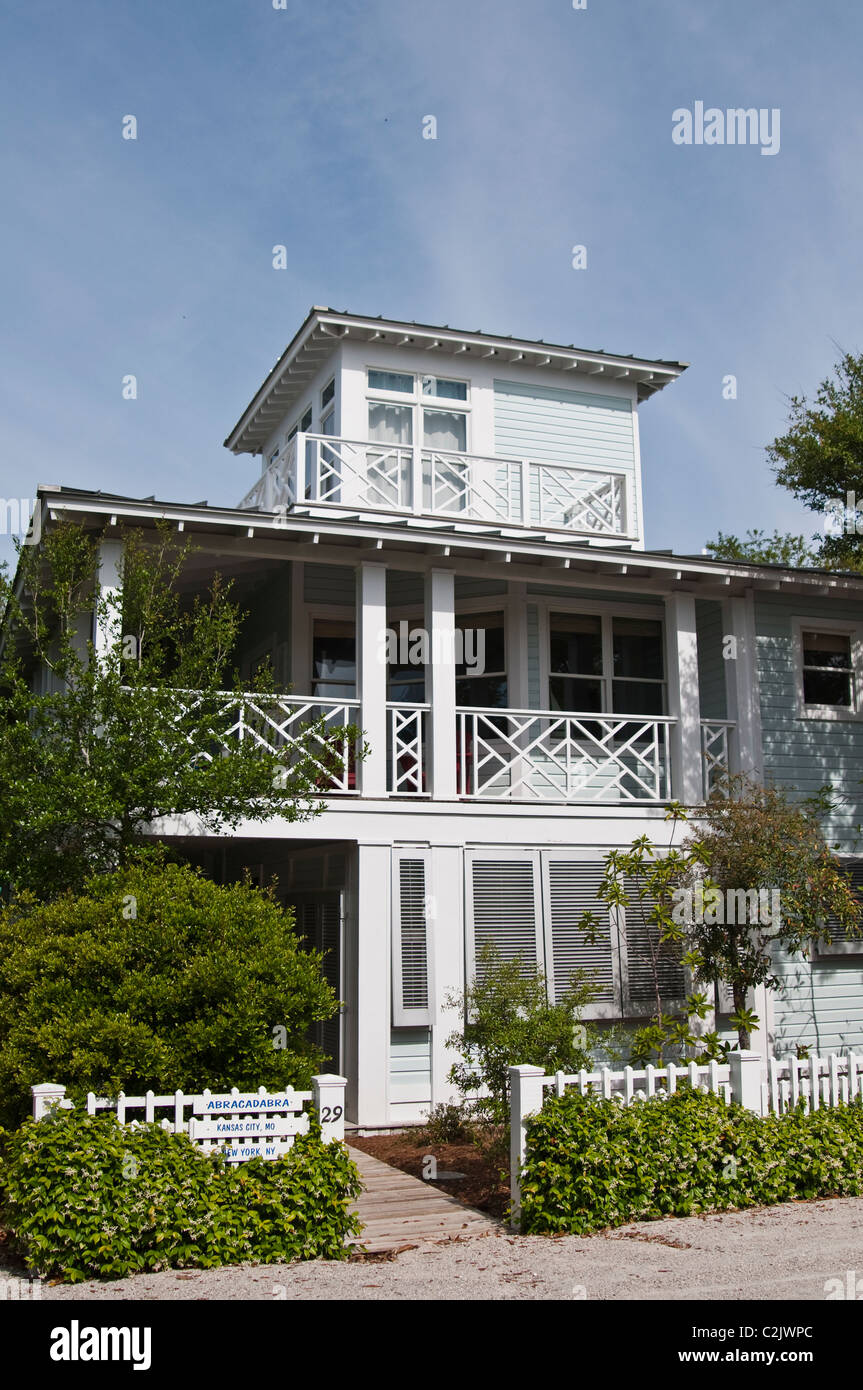 Une maison en bord de mer, en Floride. Banque D'Images