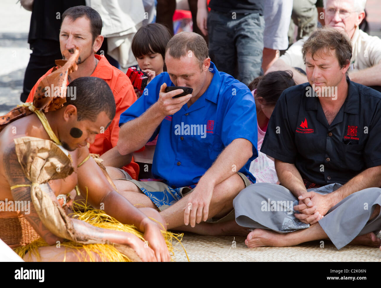 Marc Gondard, capitaine de Gaualofa - Samoa Kava boissons Banque D'Images
