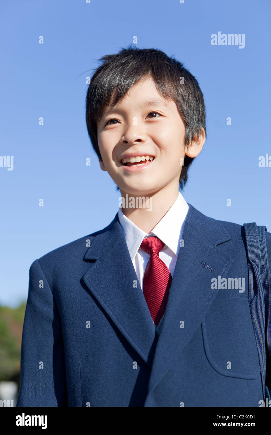 Portrait de Junior High School Boy Banque D'Images