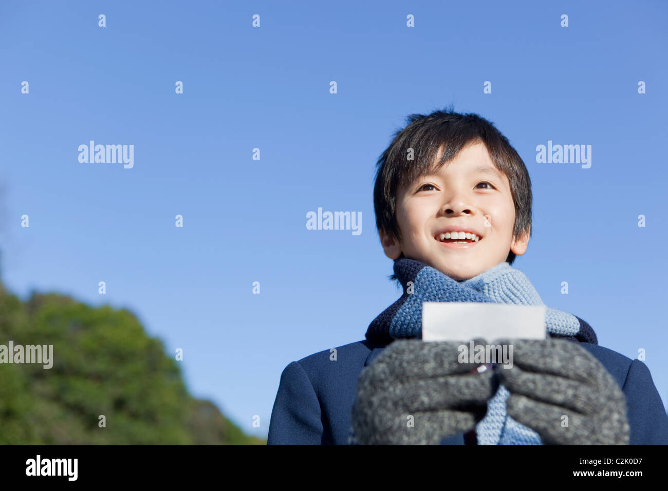 Portrait de Junior High School Boy Banque D'Images