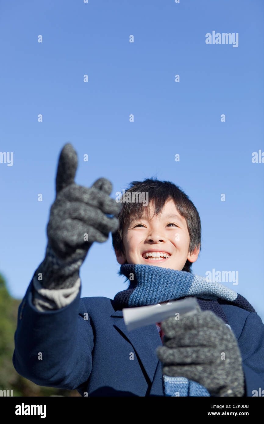 Portrait de Junior High School Boy Banque D'Images