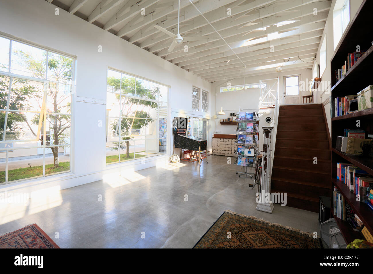 Salon et escalier Banque D'Images