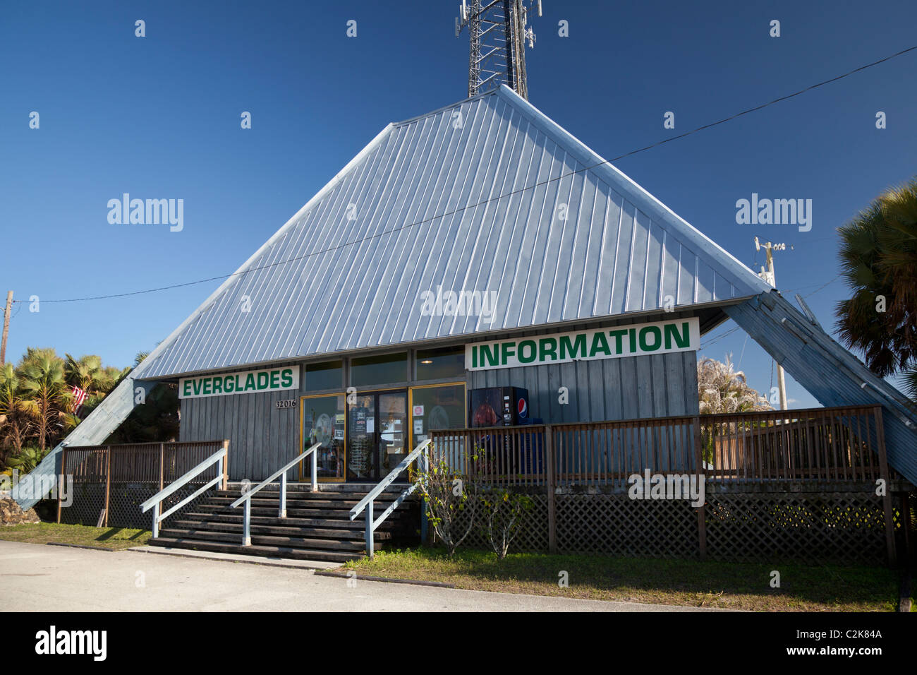 Centre d'information des Everglades , Tamiami Trail, Carnestown, Florida Banque D'Images