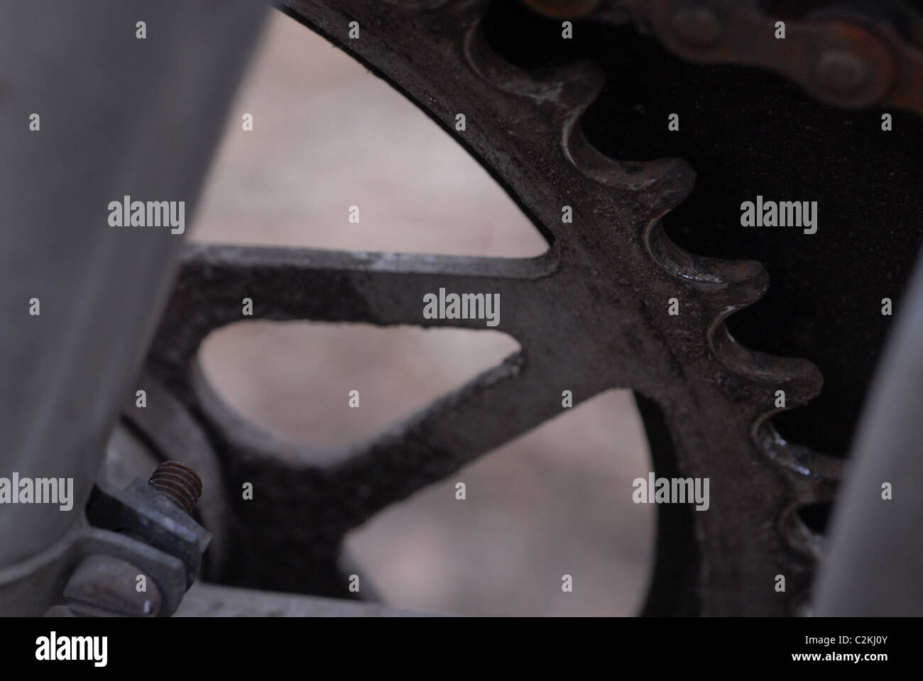 Crémaillère de vélo. Banque D'Images