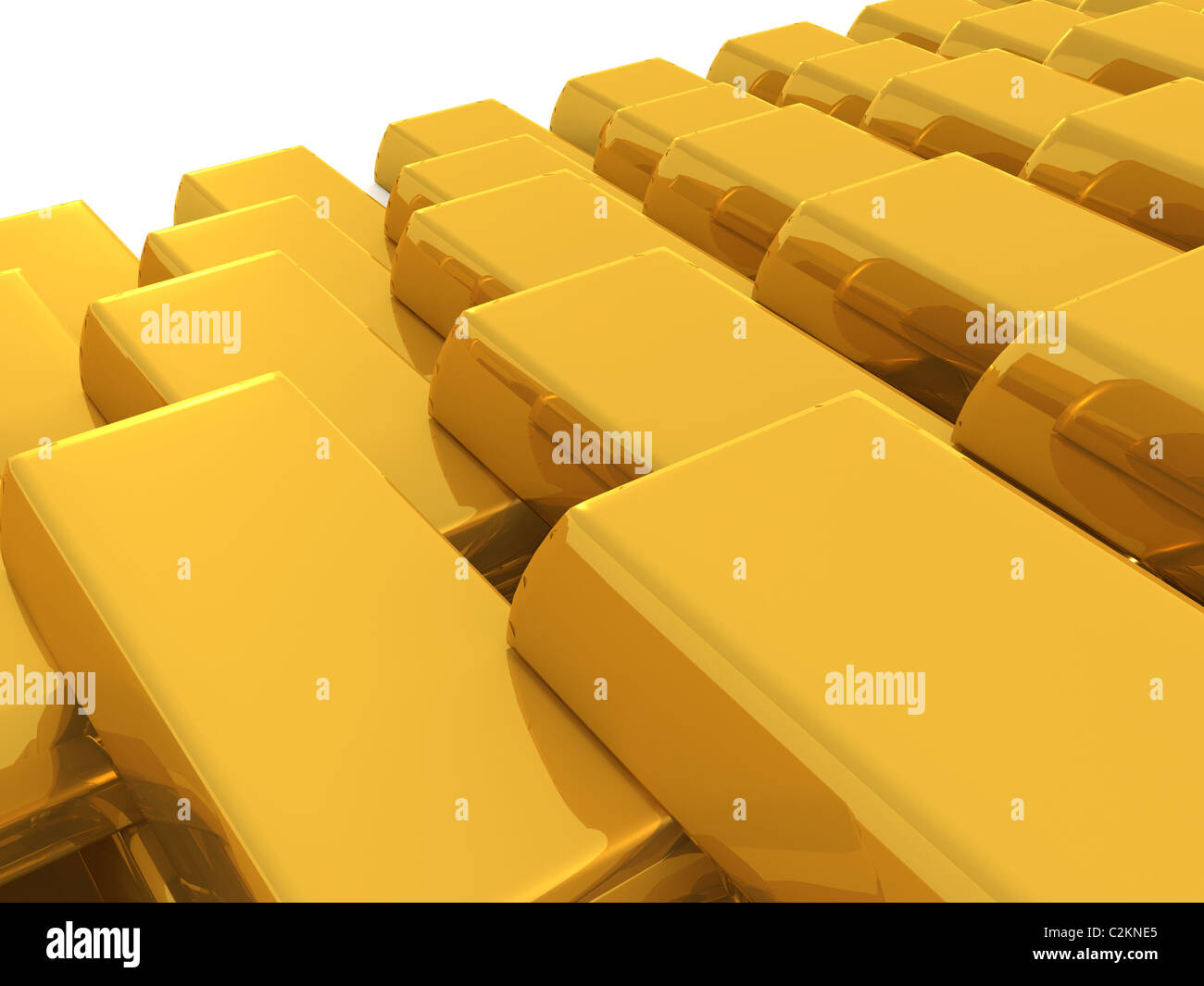 Pyramide d'or. 3d Banque D'Images