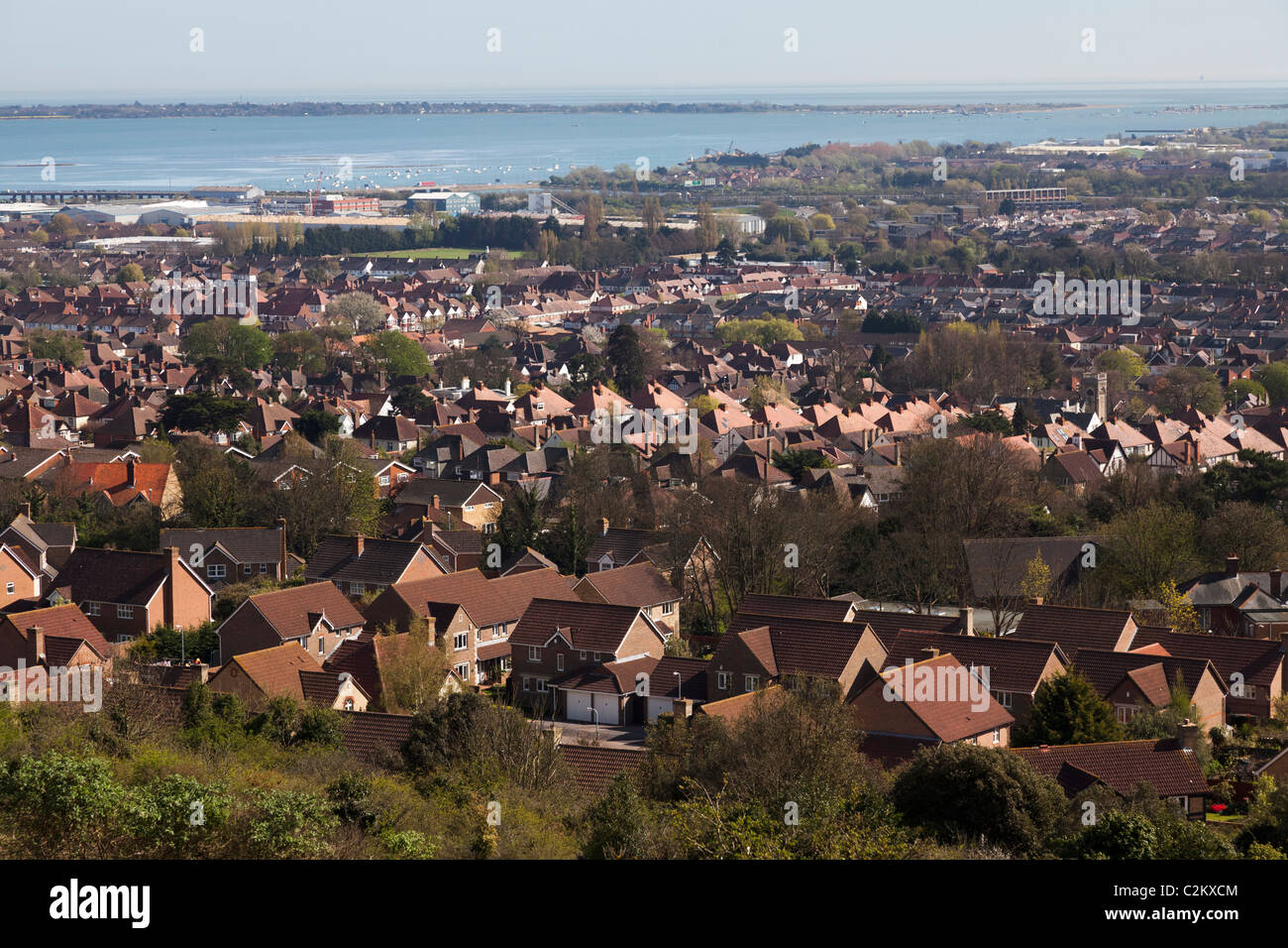 Succession de maisons urbaines vu de dessus Banque D'Images