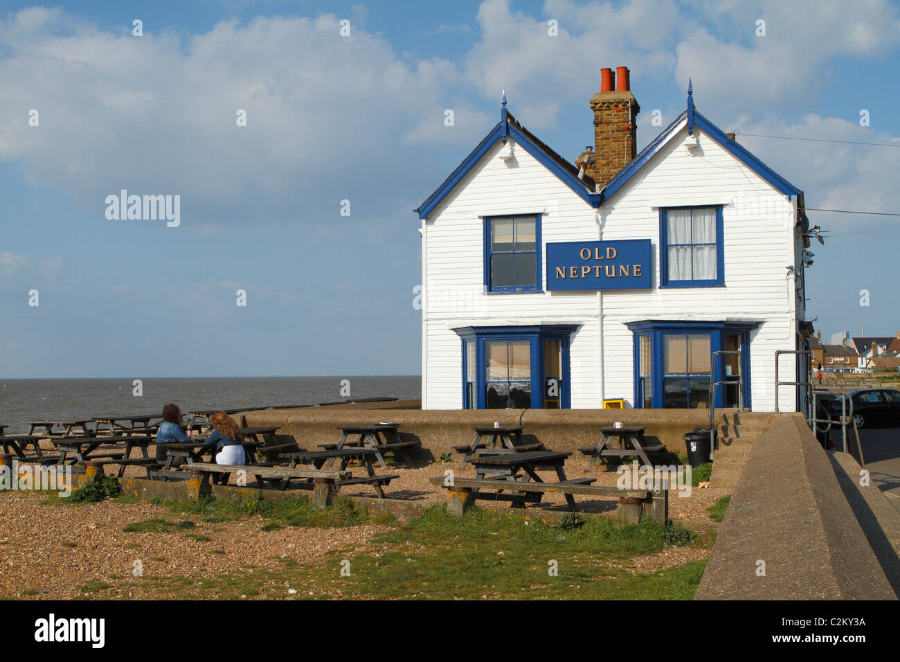 L'ancien pub Neptune à Whitstable sur le front de mer Banque D'Images