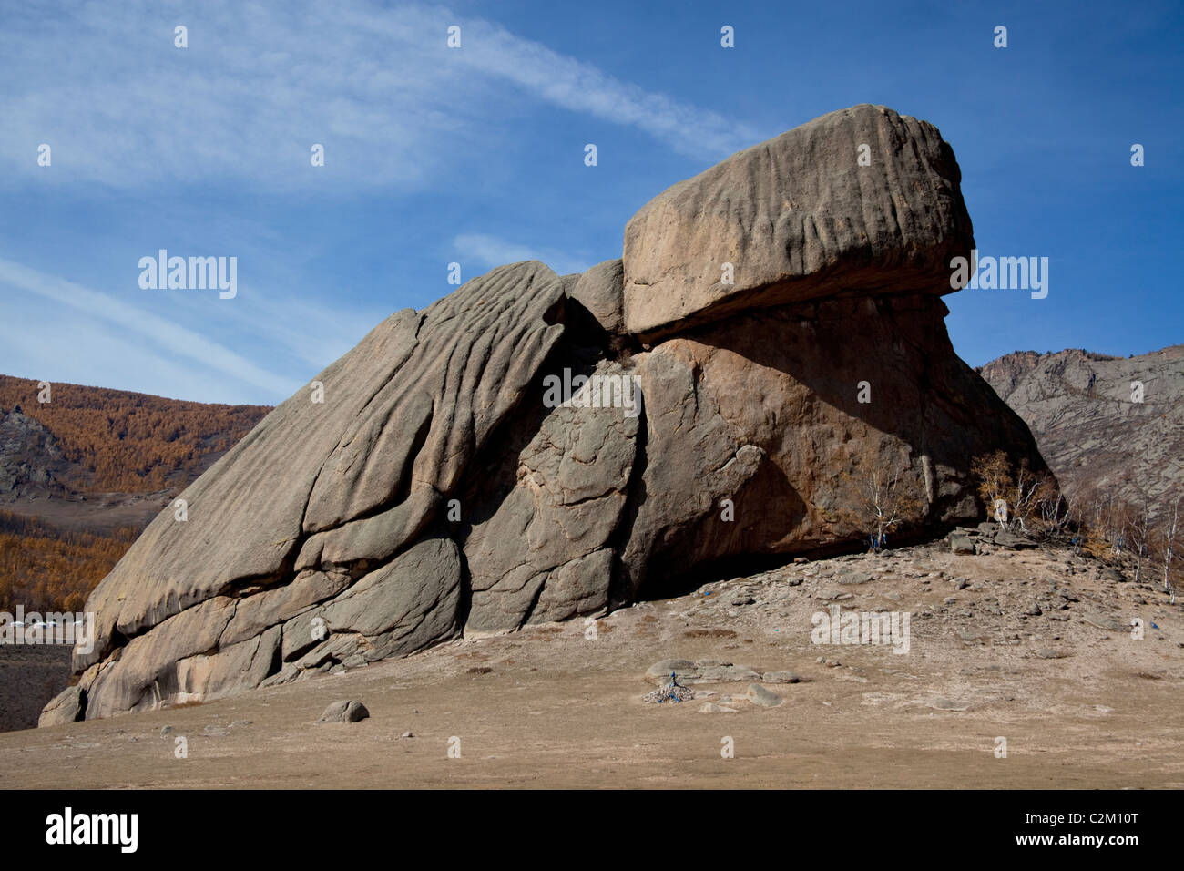 Le Parc National de Gorkhi-Terelj, Région de l'Ouest, la Mongolie Banque D'Images