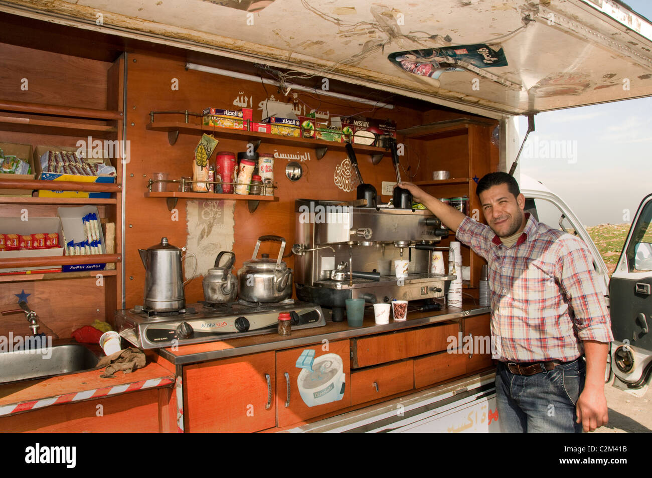 Camion à café Syrie Moyen-Orient Banque D'Images