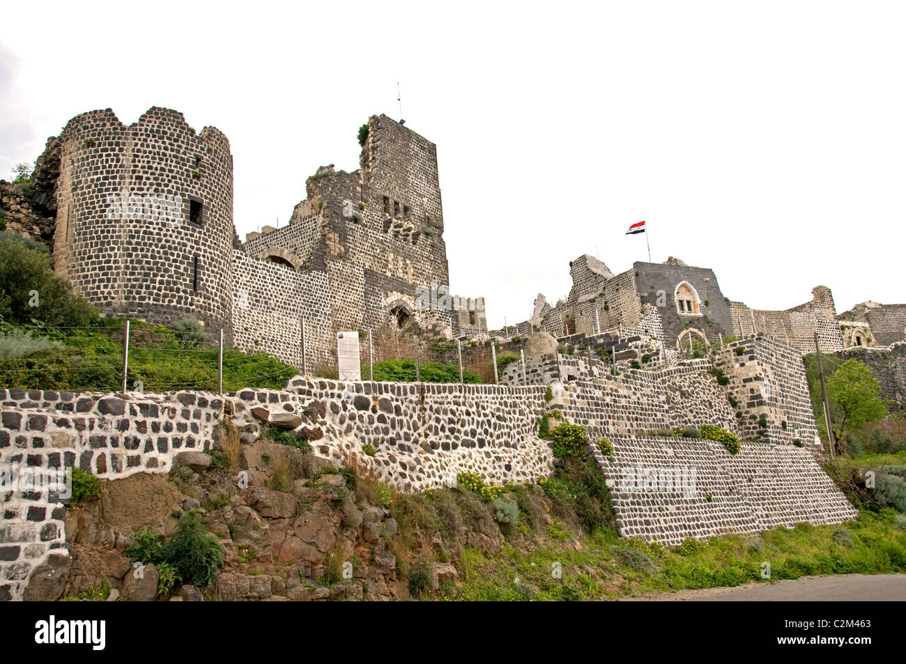 La Syrie château des Croisés Marqab situé sur la mer Méditerranée.République Moyen-orient chevaliers Hospitaliers Banque D'Images