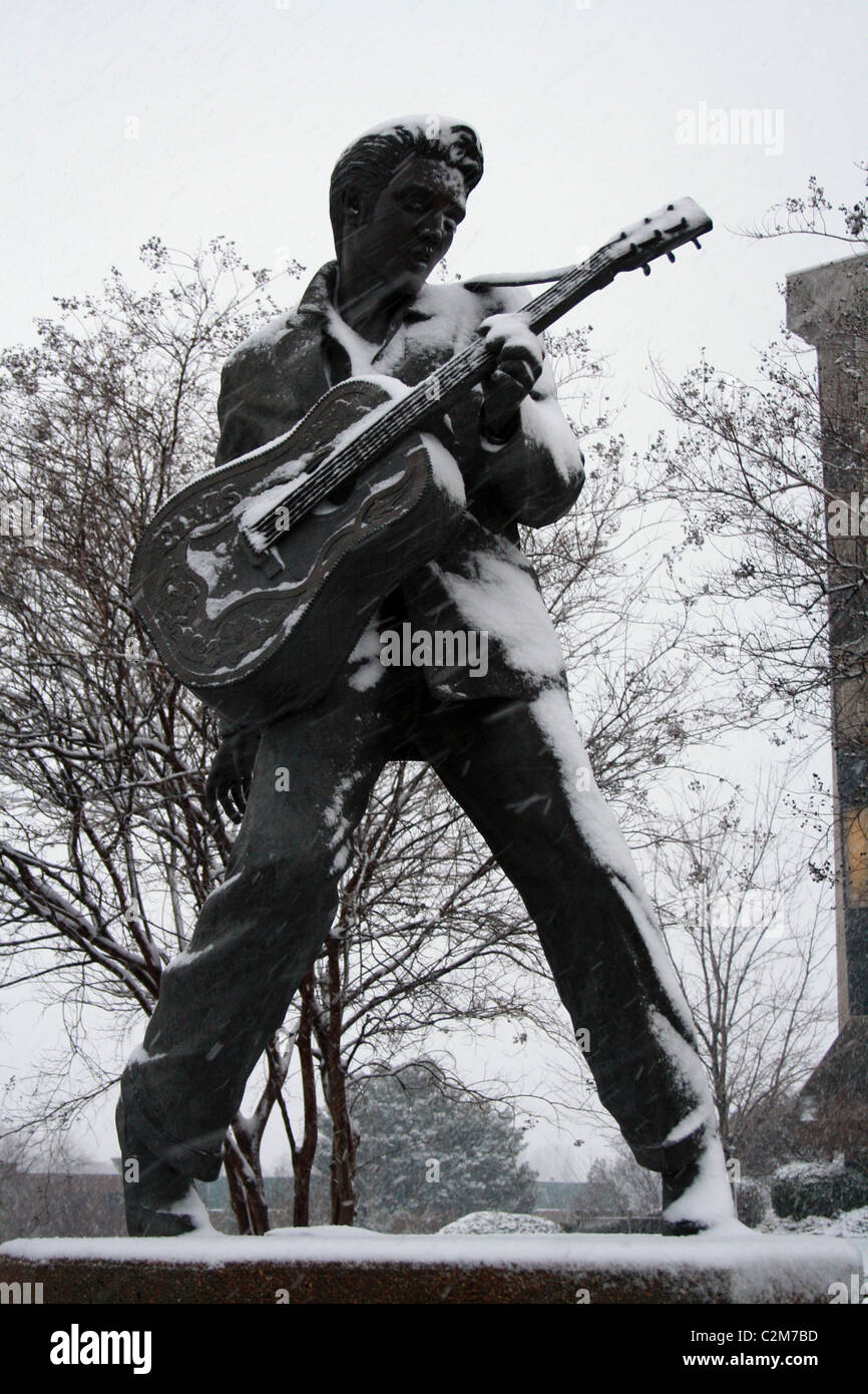 STATUE d'ELVIS PRESLEY MEMPHIS USA 19 janvier 2011 Banque D'Images