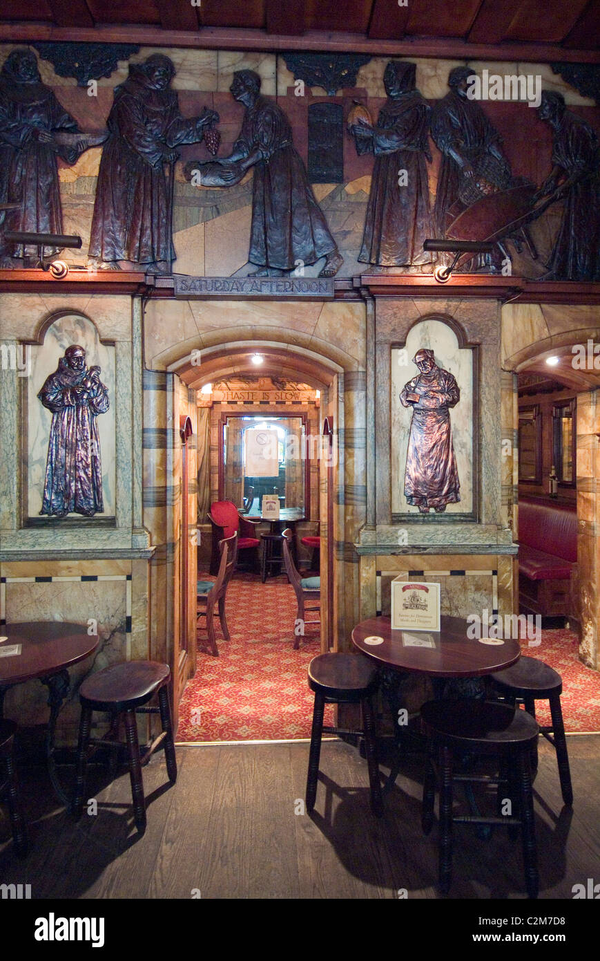 Le Pub Blackfriars, Londres - Intérieur - construit en 1875 Banque D'Images