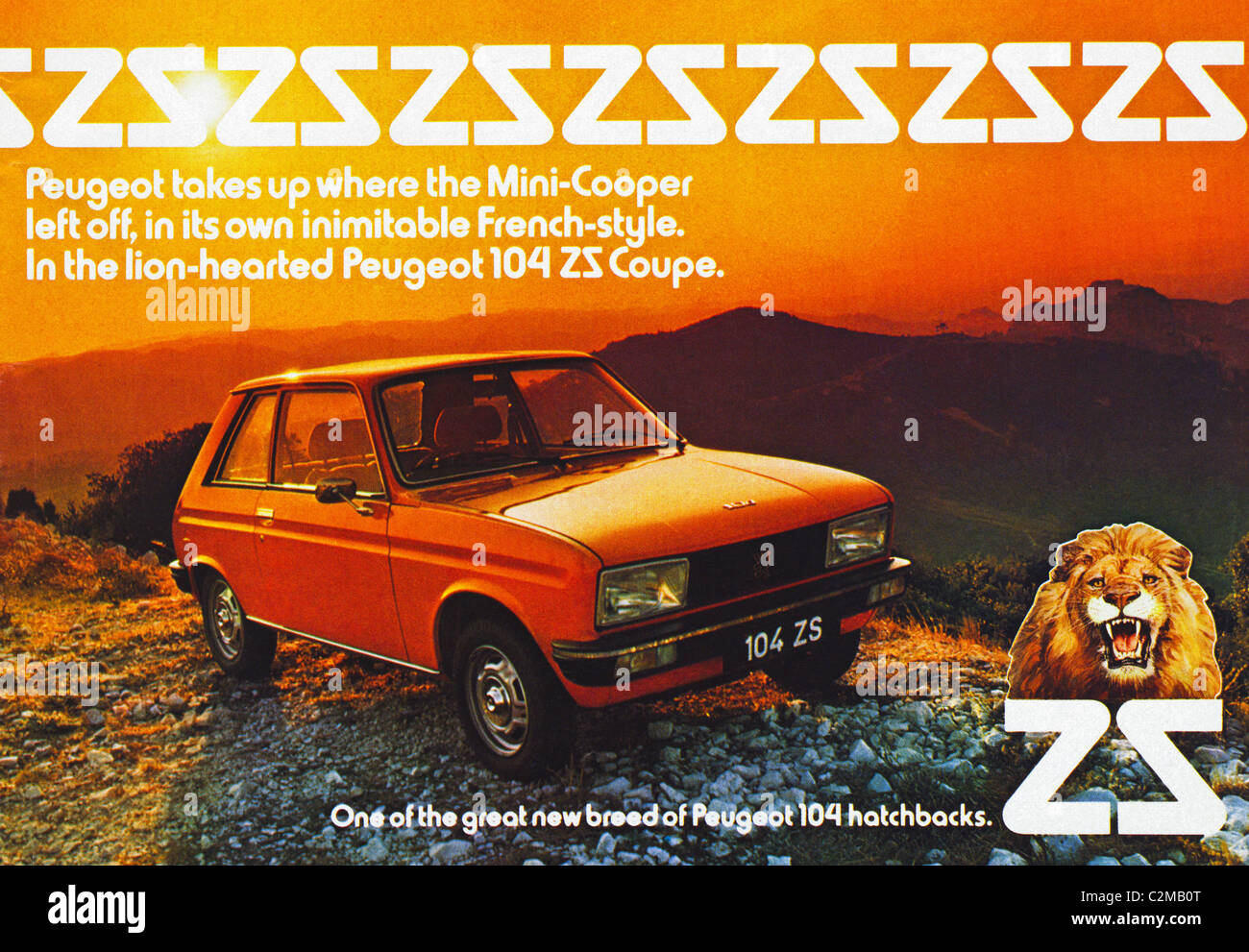 Photo presse PEUGEOT coupé 104 ZS modèle 1976 //15