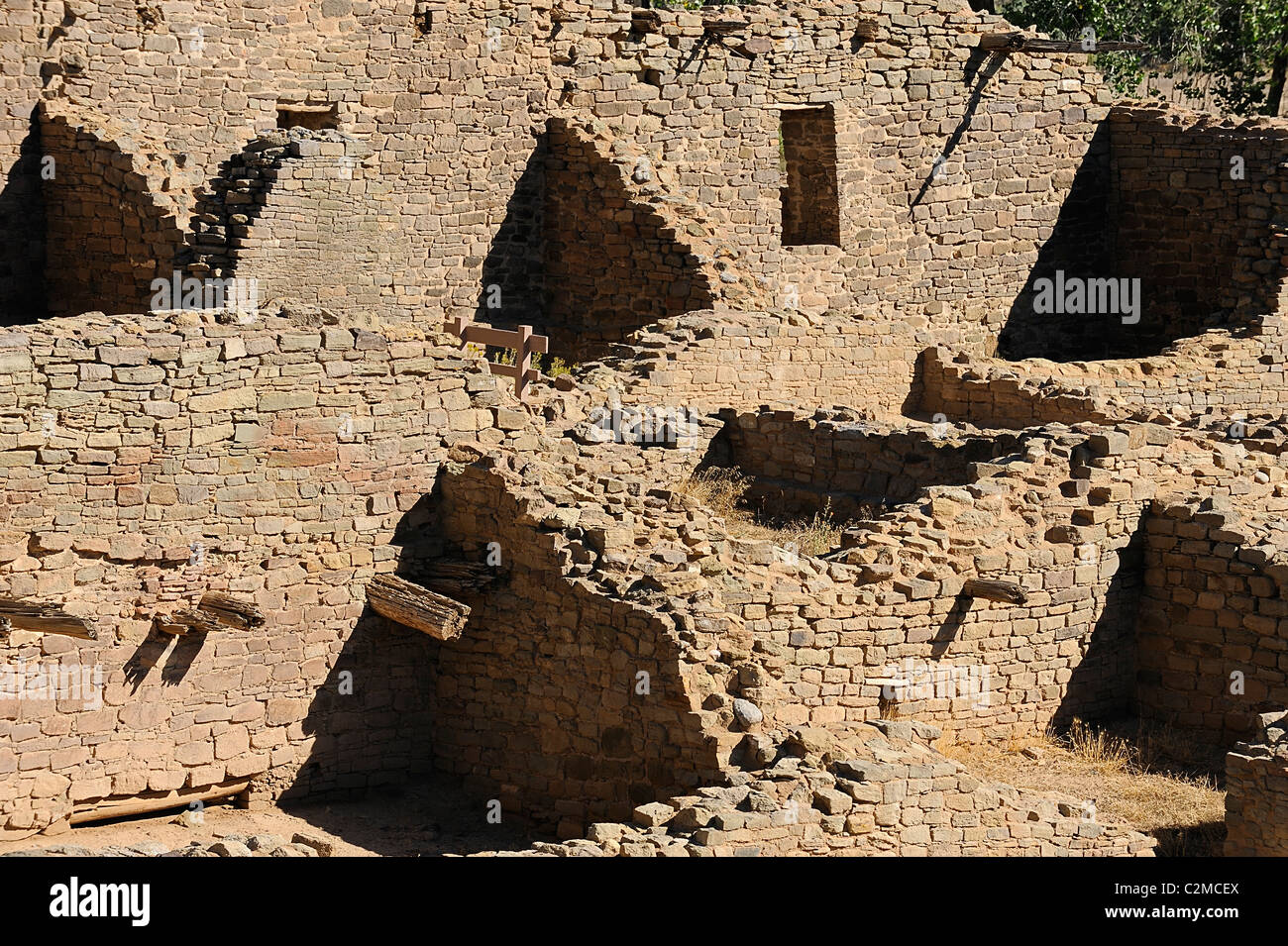 Ruines Pueblo, Aztec Ruins National Monument, New Mexico State, USA Banque D'Images