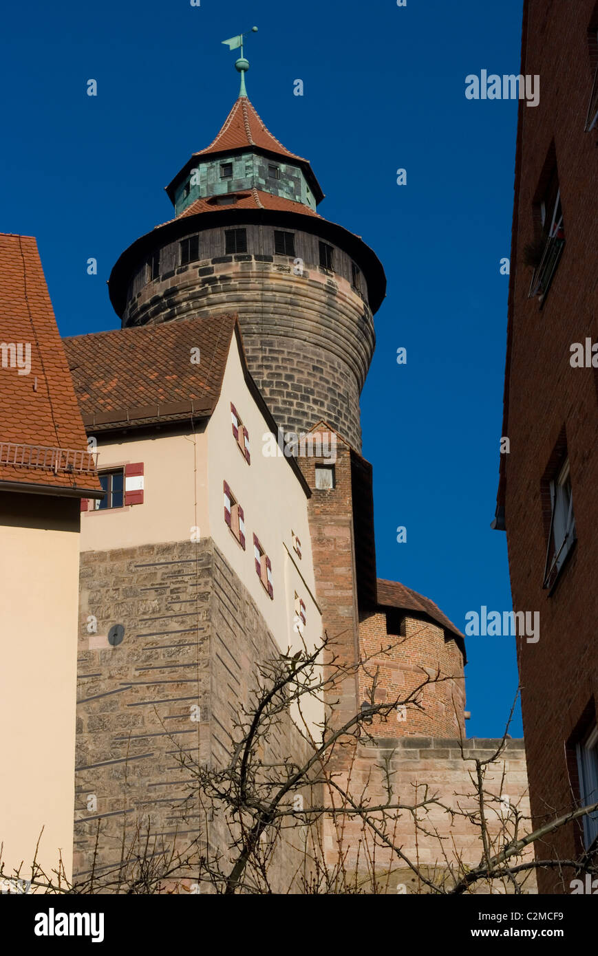 Burg (château), Nuremberg. Banque D'Images