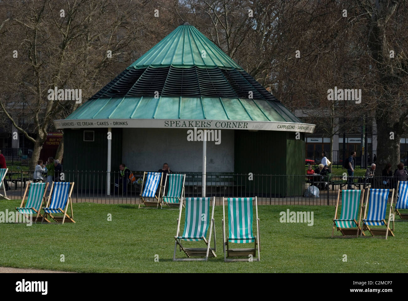 Kiosque alimentaire au Speaker's Corner, Hyde Park, London Banque D'Images