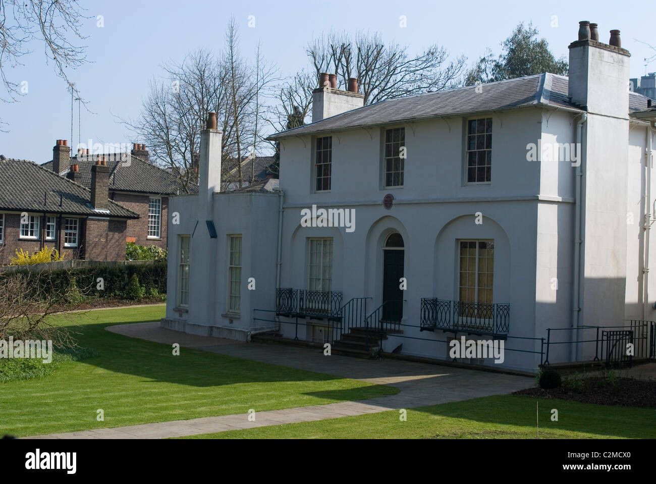 Maison de John Keats, maintenant un musée, Keats Grove, Hampstead, Londres. Banque D'Images